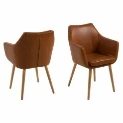 Nora Spisebordsstol, Cognac Brun