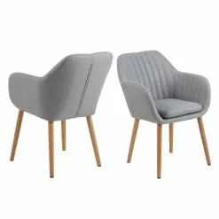 Nora Spisebordsstol, Lysgrå/eg