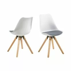 Dima Spisebordsstol, Hvid/Mørkgrå