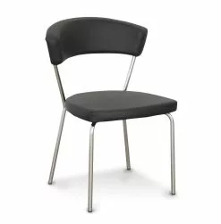 Modena Spisesbordsstol, Sort M. Krom Metalben