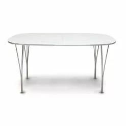 Columbus Spisebord, Hvid M. Aluminiumskant