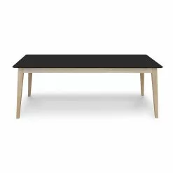 Stockholm Spisebord, Sort M. Egetræsstel