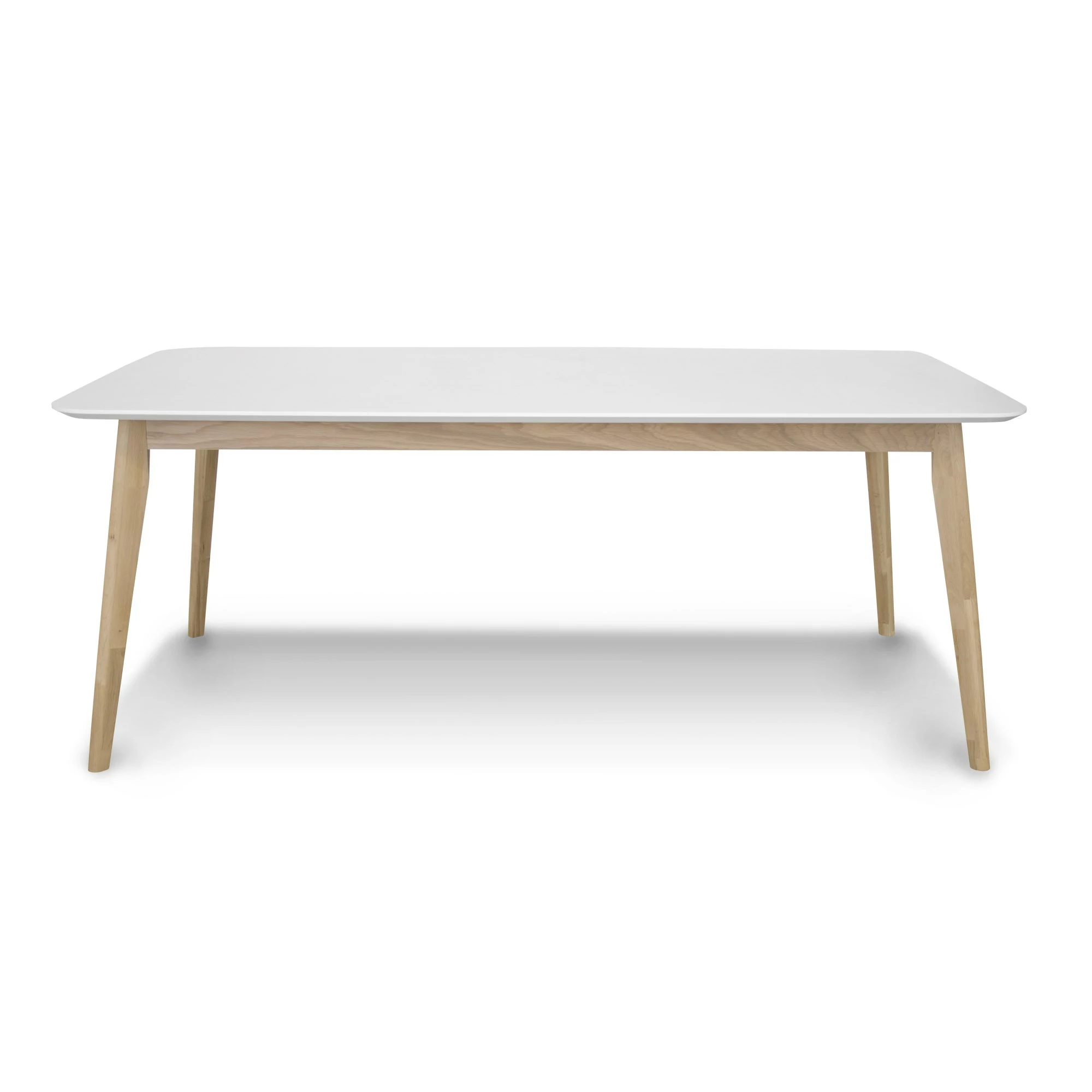 Varberg Spisebord, Hvid M. Egetræsstel 3 Varberg Spisebord, Hvid M. Egetræsstel