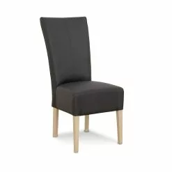 Flair Spisesbordsstol, Sort M. Hvidolieret Egetræsben