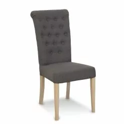 Valentino Spisesbordsstol, Grå M. Ben I Hvidolieret Eg