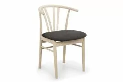 Devon Spisebordsstol, Ubehandlet Bøg M. Antracitfarvet Sæde