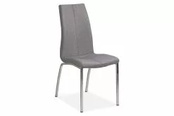 Alina Spisebordsstol, Lysegrå M. Krom Stel