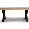Sandvik Spisebord, Vild Eg M. Sorte Metalben 2 Sandvik Spisebord, Vild Eg M. Sorte Metalben -Spisebordsstole Butik 27325