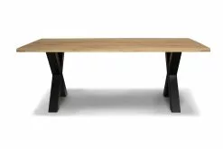 Sandvik Spisebord, Vild Eg M. Sorte Metalben