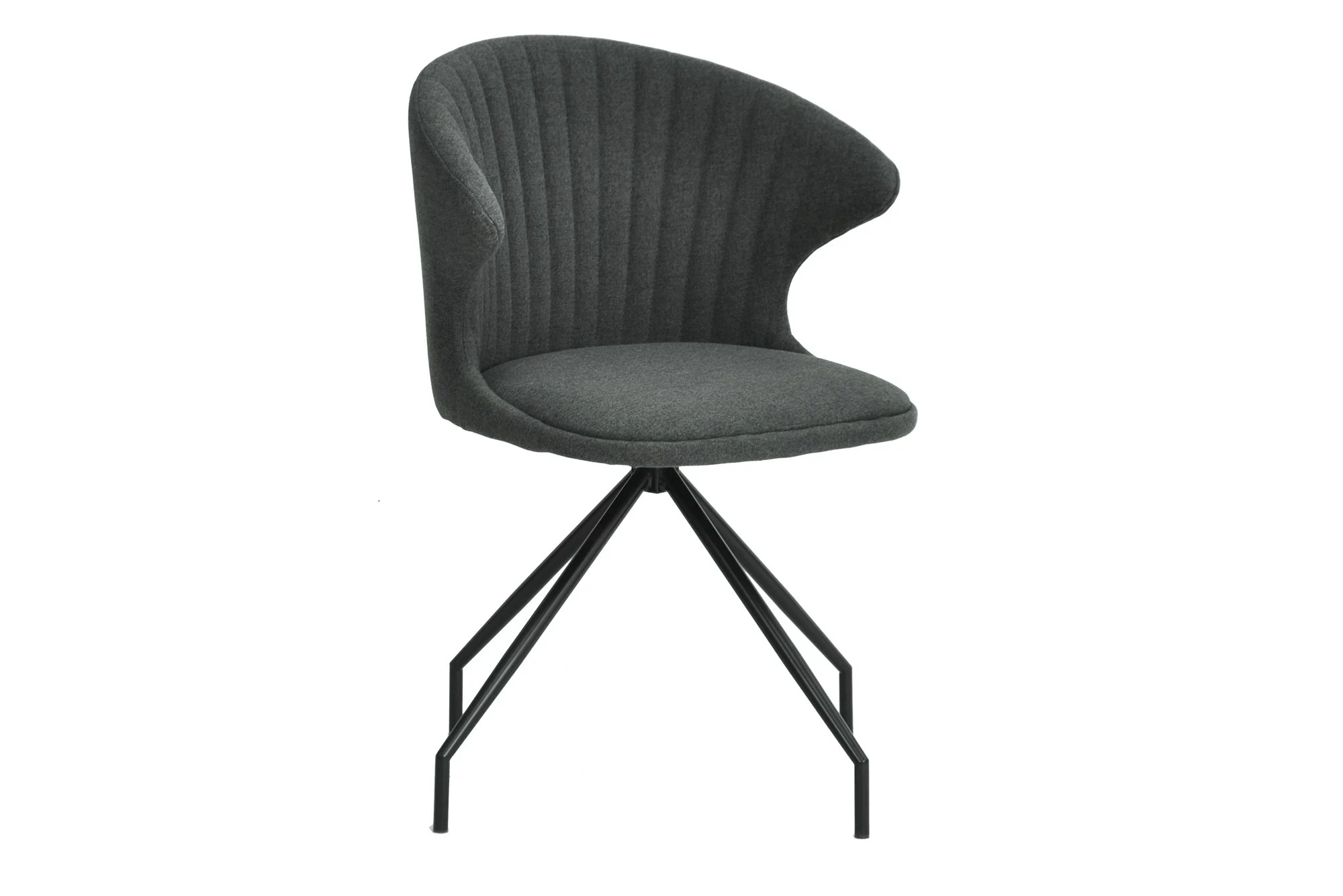 Rockdale Spisesbordsstol, Antracit M. Sort Metalstel 3 Rockdale Spisesbordsstol, Antracit M. Sort Metalstel