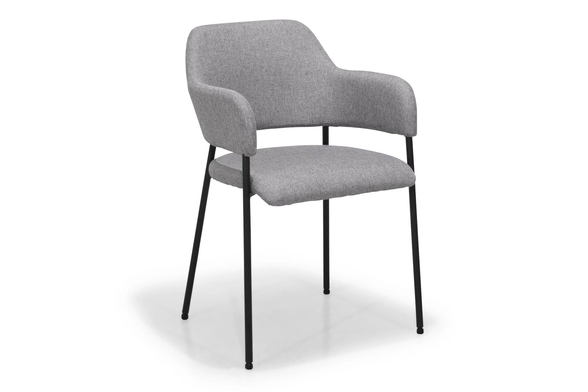 Bresso Spisesbordsstol, Lysegrå M. Sort Metalstel 3 Bresso Spisesbordsstol, Lysegrå M. Sort Metalstel