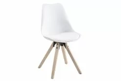 Enna Spisesbordsstol, Hvid M. Hvidolieret Egetræsben