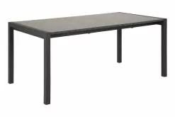 Verona Spisebord M. 2 Tillægsplader, Marmorprint Og Sorte Metalben