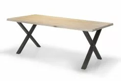 Visborg Spisebord, Hvidolieret Eg M. Sort Stel