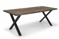 Visborg Spisebord, Smoked Eg M. Sort Stel