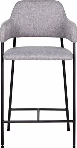 Bresso Counterstol, Grå M. Sort Metalstel