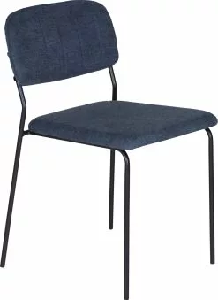 Ally Spisesbordsstol, Blå M. Sorte Metalben