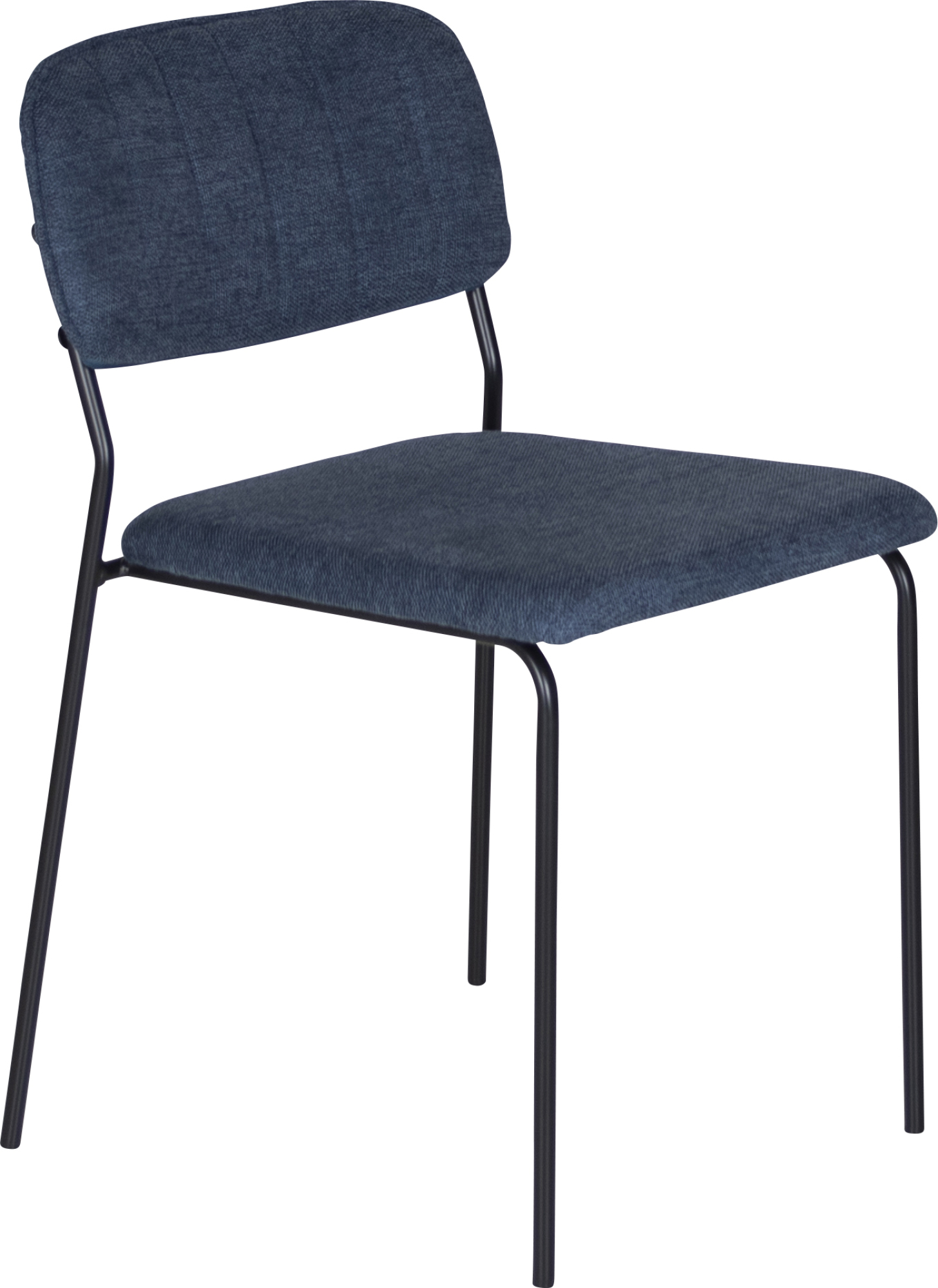 Ally Spisesbordsstol, Blå M. Sorte Metalben 3 Ally Spisesbordsstol, Blå M. Sorte Metalben