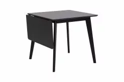 Roxy Spisebord M. Klap, Sortbejdset Egefinér