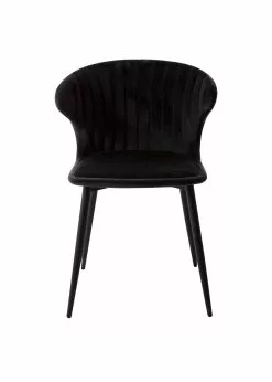 Sunbury Spisebordsstol, Sort Velour