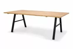 Troense Spisebord, Olieret Eg M. Sort Metalstel