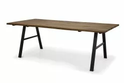 Troense Spisebord, Smoked Eg M. Sort Metalstel