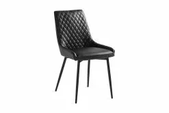 Hennebyn Spisebordsstol, Sort Kunstlæder