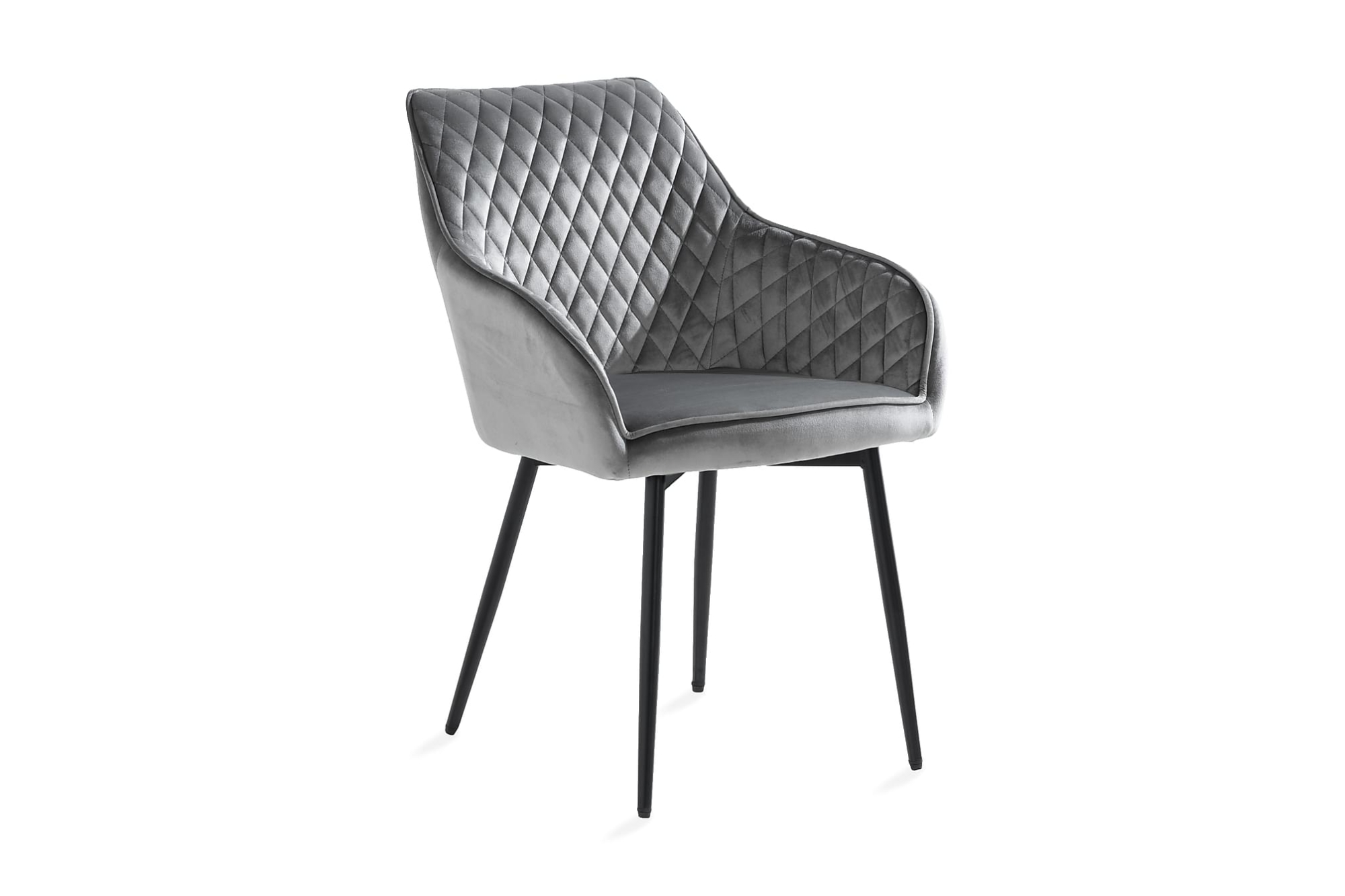 Valleviken Spisebordsstol, Grå Fløjl 3 Valleviken Spisebordsstol, Grå Fløjl