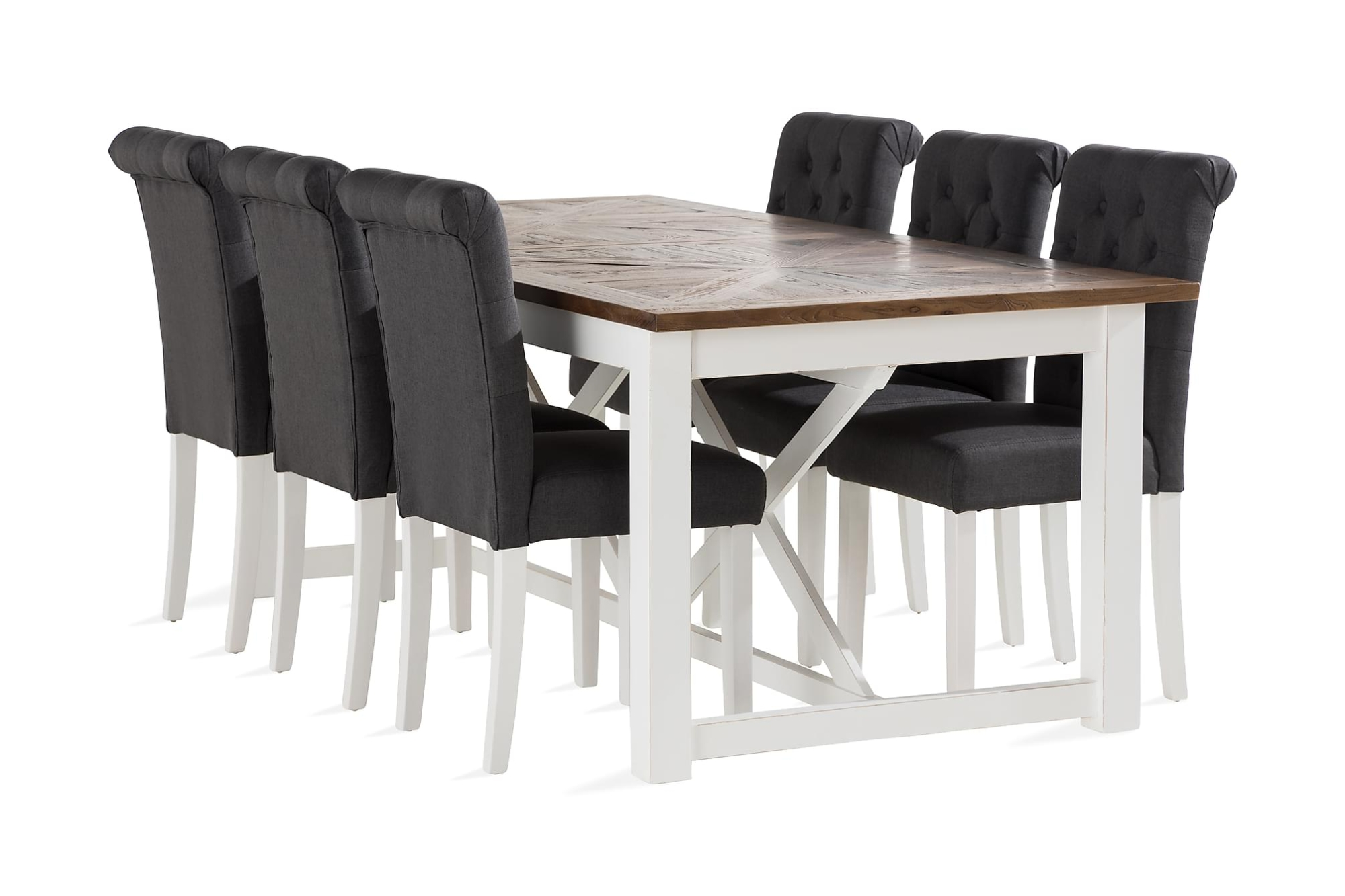 Varis Spisebordssæt M. 6 Stormon Spisebordsstole 3 Varis Spisebordssæt M. 6 Stormon Spisebordsstole