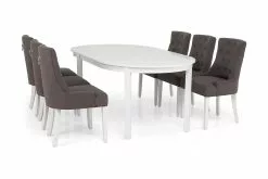 Läckö Spisebordssæt M. 6 Viktoria Spisebordsstole