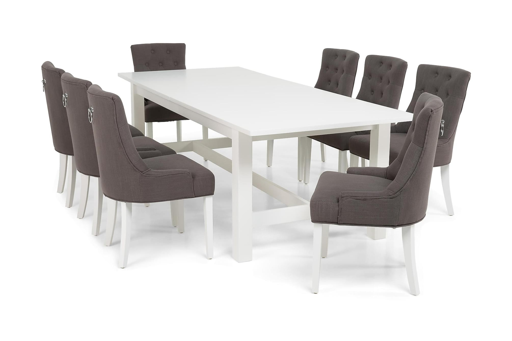 Altea Spisebordssæt M. 6 Viktoria Stole (Grå), Hvid 3 Altea Spisebordssæt M. 6 Viktoria Stole (Grå), Hvid