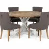 Lyon Spisebordssæt M. 6 Viktoria Stole (Grå), Elmetræ 1 Lyon Spisebordssæt M. 6 Viktoria Stole (Grå), Elmetræ -Spisebordsstole Butik 9000546743