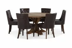 Lyon Spisebordssæt M. 6 Tuva Stole, Brun