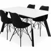Fly Spisebordssæt M. 4 Shell Spisebordsstole -Spisebordsstole Butik 9000579282