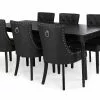 Erin Spisebordssæt M. 6 Tuva Spisebordsstole (Sort Kunstlæder), Sort 1 Erin Spisebordssæt M. 6 Tuva Spisebordsstole (Sort Kunstlæder), Sort -Spisebordsstole Butik 9000659095