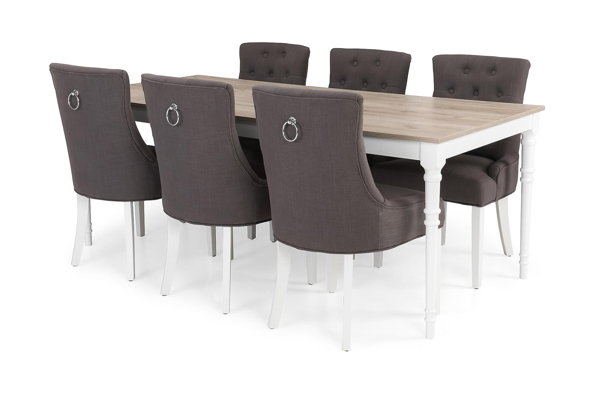 Erin Spisebordssæt M. 6 Viktoria Lænestole 3 Erin Spisebordssæt M. 6 Viktoria Lænestole