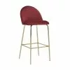 Elba Barstol, Rød Velour 1 Elba Barstol, Rød Velour -Spisebordsstole Butik 9000684639