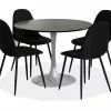 Caitly Spisebordssæt M. 4 Nibe Spisebordsstole -Spisebordsstole Butik 9000687978