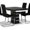 Macahan Spisebordssæt M. 4 Cibus Stole, Sort -Spisebordsstole Butik 9000688061
