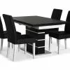 Macahan Spisebordssæt M. 4 Viktor Stole, Sort -Spisebordsstole Butik 9000688062
