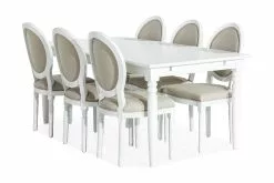 Hampton Spisebordssæt M. 6 Lewis Spisebordsstole