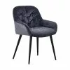 Giovanni Spisebordsstol, Grå Velour -Spisebordsstole Butik 9000705275