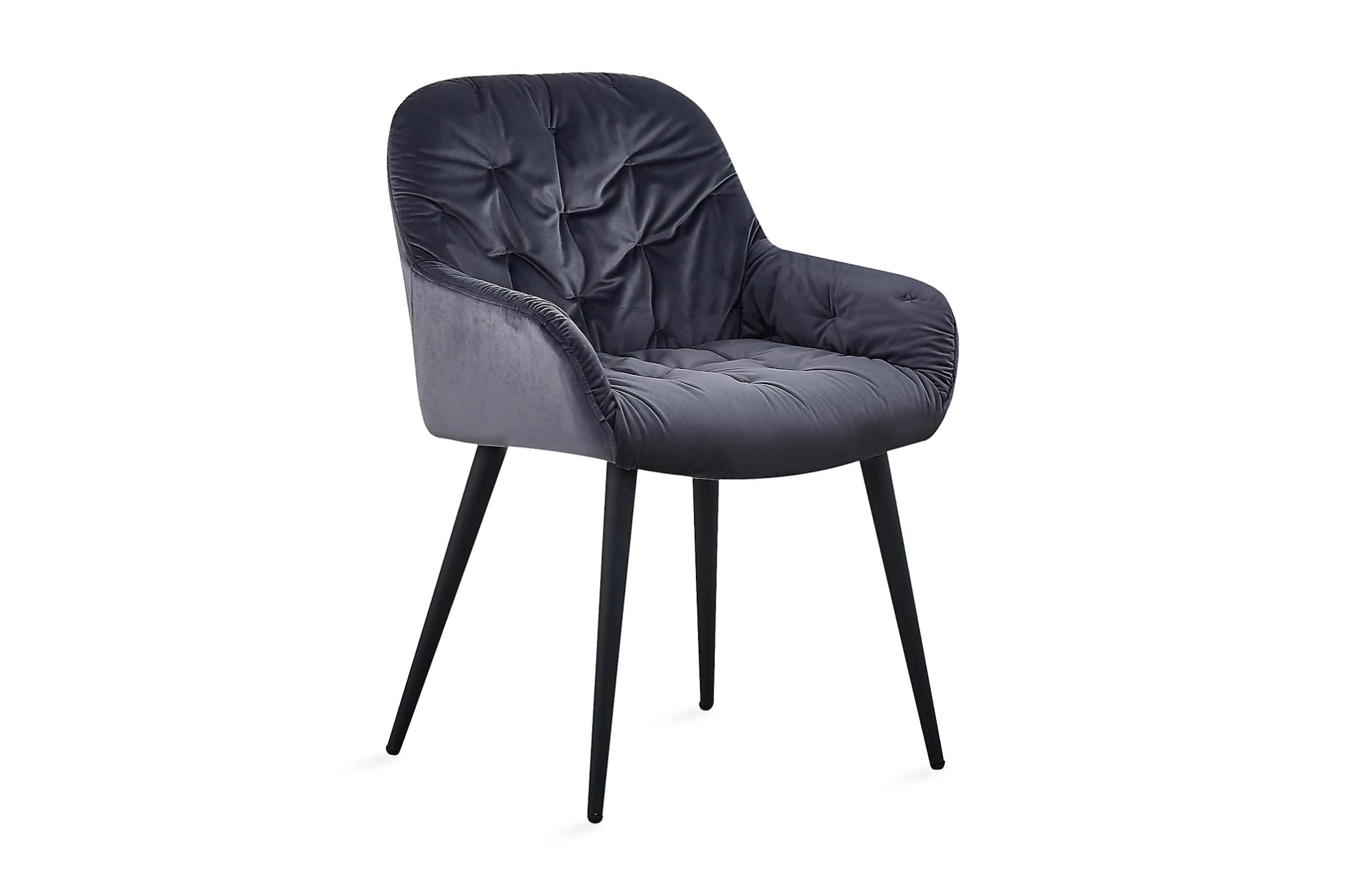 Giovanni Spisebordsstol, Grå Velour 3 Giovanni Spisebordsstol, Grå Velour