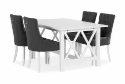 Milla Spisebordssæt M. 4 Viktoria Spisebordsstole