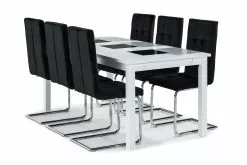 Jasmin Spisebordssæt M. 6 Jessed Spisebordsstole