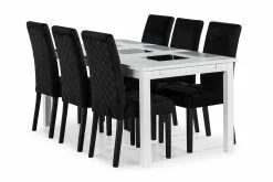 Jasmin Spisebordssæt M. 6 Mazzi Spisebordsstole