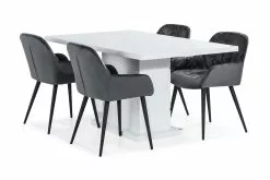 Ratliff Spisebordssæt M. 4 Giovanni Spisebordsstole